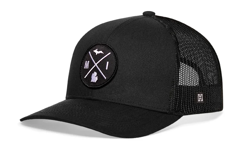 Michigan Trucker Hat  | Black MI Snapback