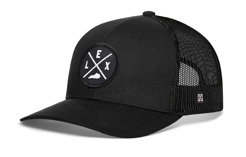 Lexington Trucker Hat  |  Black LEX Snapback