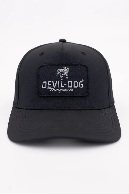 5 Panel Adjustable Cap - All Black Bulldog