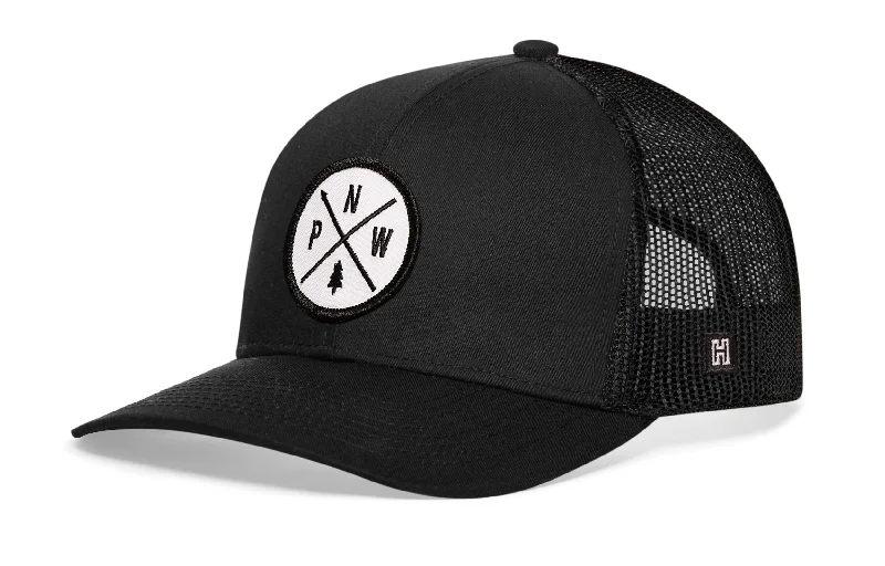 PNW Trucker Hat  |  Black Pacific Northwest Snapback