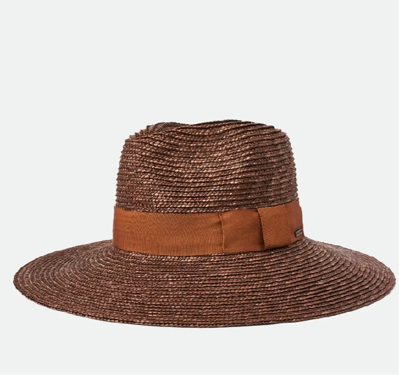 Laichow Straw Unisex Sun Hat Wide Brim - Brown Caramel