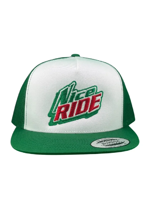 "Caffeine" Green And White Trucker Hat