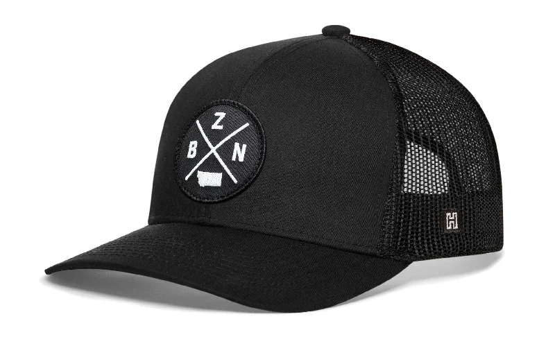 Bozeman Trucker Hat  |  Black BZN Snapback