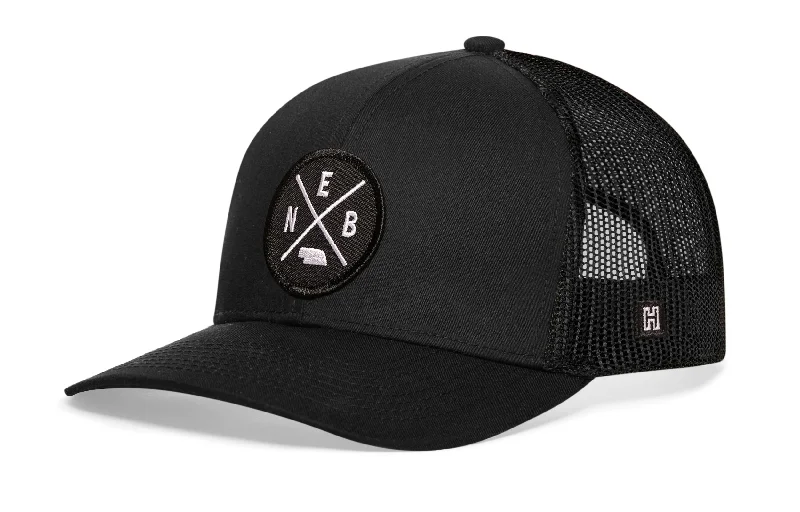 Nebraska Trucker Hat  |  Black NEB Snapback