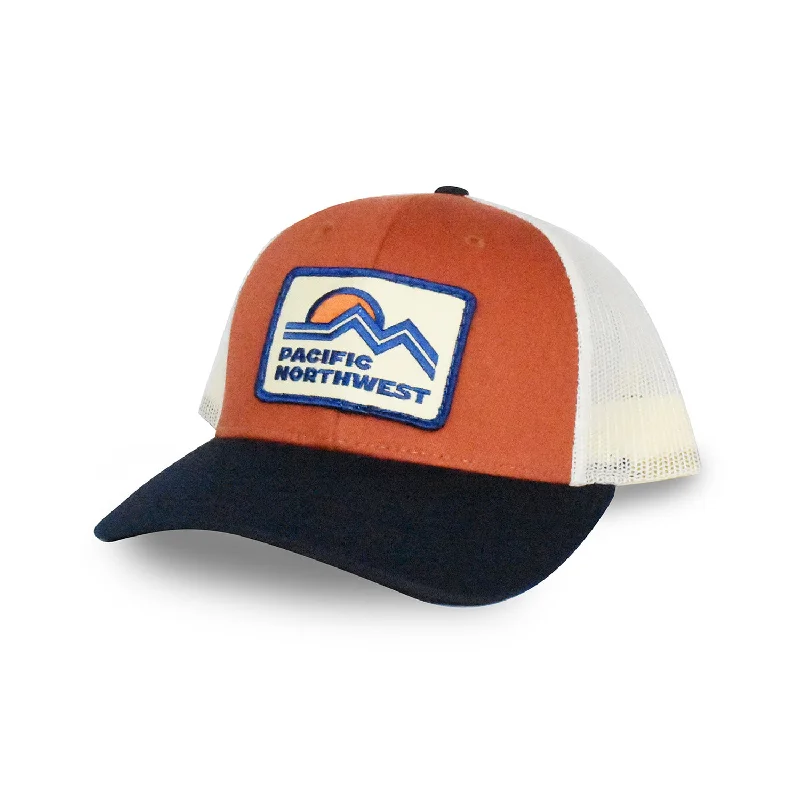 Oxford Trucker Hat Dark Orange/Navy