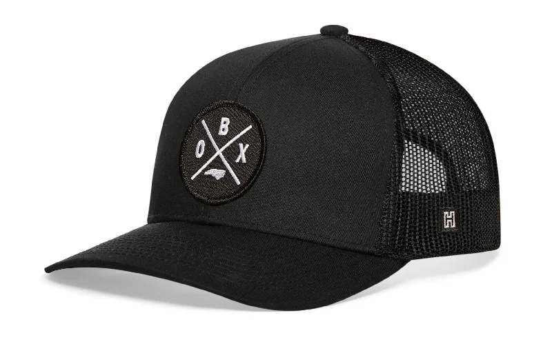 OBX Trucker Hat  |  Black Outer Banks Snapback