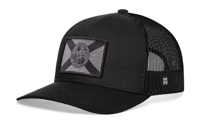 Florida Flag Trucker Hat Tactical  |  Black FL Snapback