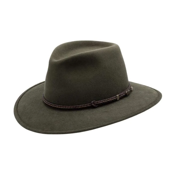 Akubra Traveller Fedora Fur Felt - Fern