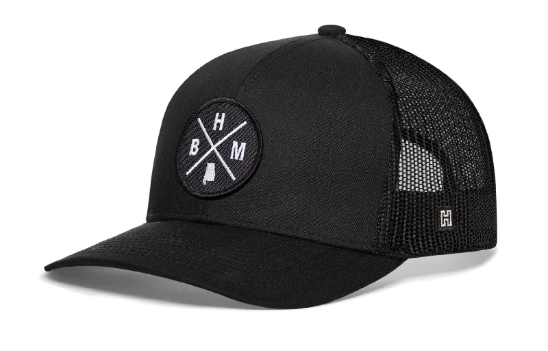 Birmingham Trucker Hat  |  Black BHM Snapback