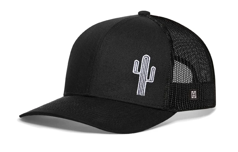 Cactus Trucker Hat  |  Black Snapback