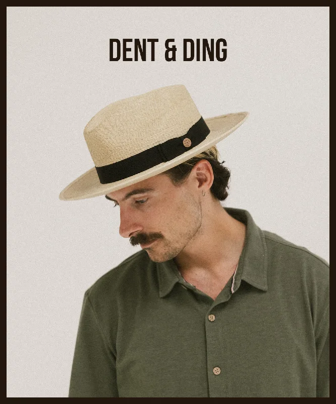 GLENRIO GENTLEMAN'S PALM STRAW HAT– DENT/DING