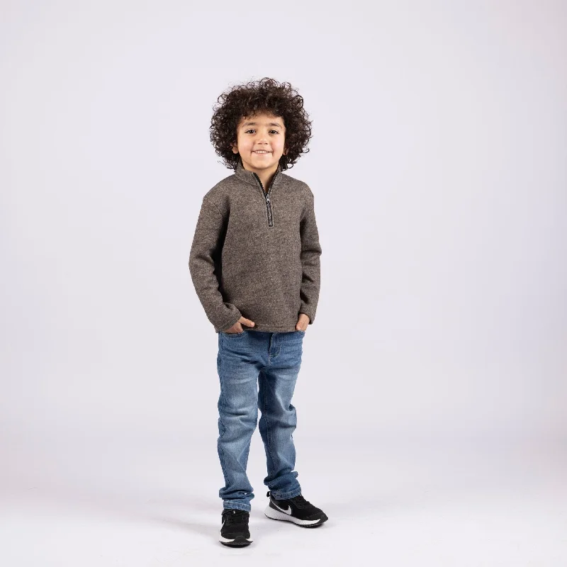 29 Carob | Kids Quarter Zip Sweater