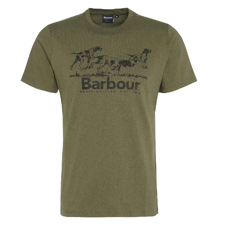 Barbour Field Dog Graphic T-Shirt Mid Olive