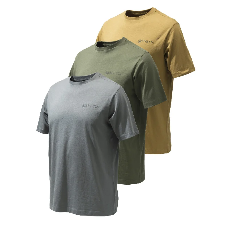 Beretta Set of 3 Corporate T-Shirts Coyote / Smoked Pearl / Green