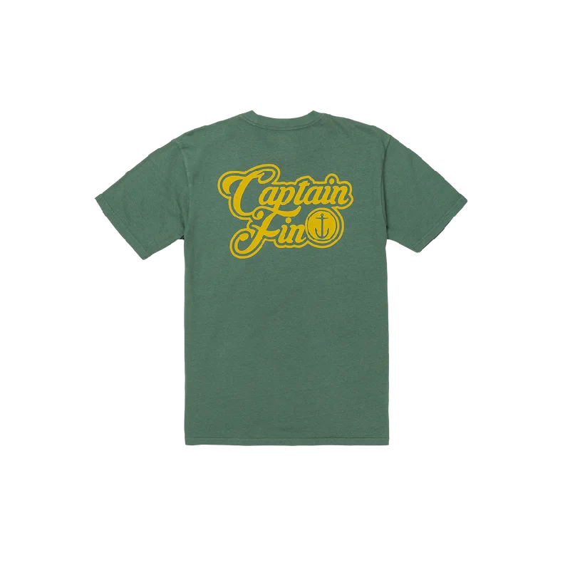 Captain Fin Men's Oh Yeah Logo T-Shirt - Cilantro Green