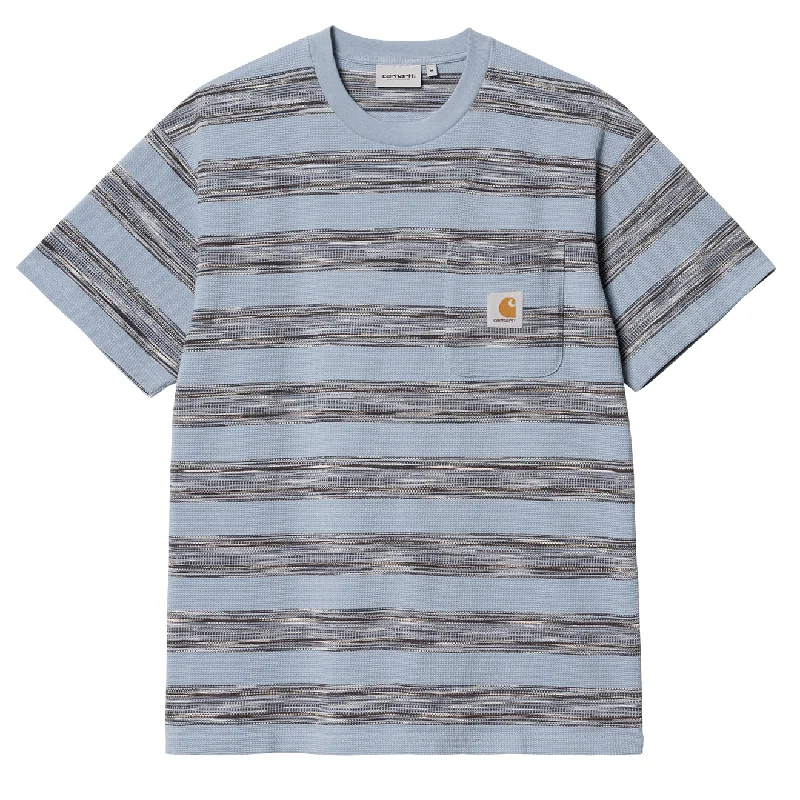 Carhartt WIP Dodson Pocket T-Shirt Dodson Stripe Misty Sky