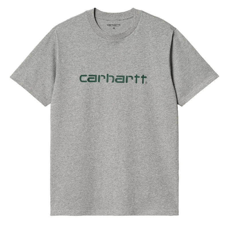 Carhartt WIP S/S Script T-Shirt Grey Heather / Chervil