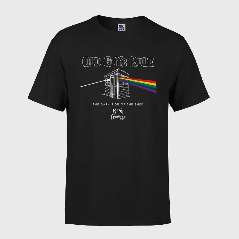 Old Guys Rule Dark Side of the Shed T-Shirt - Black