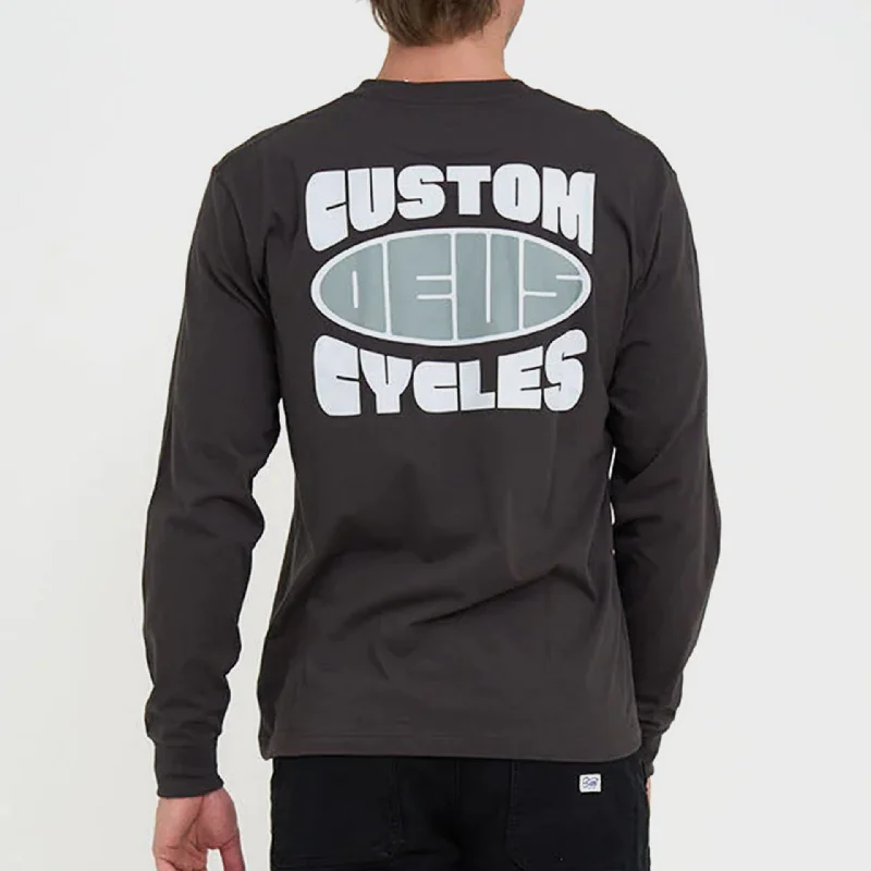 Deus Eclipse Mens Long Sleeve T-Shirt - Anthracite