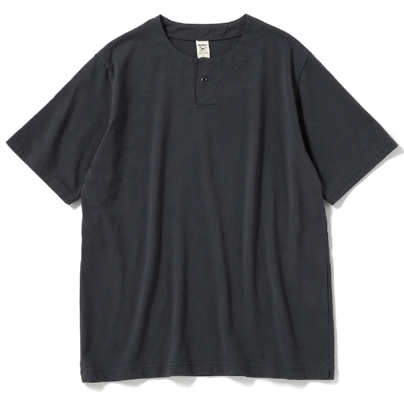 Jackman Henleyneck S/S T-Shirt Dark Blue Gray