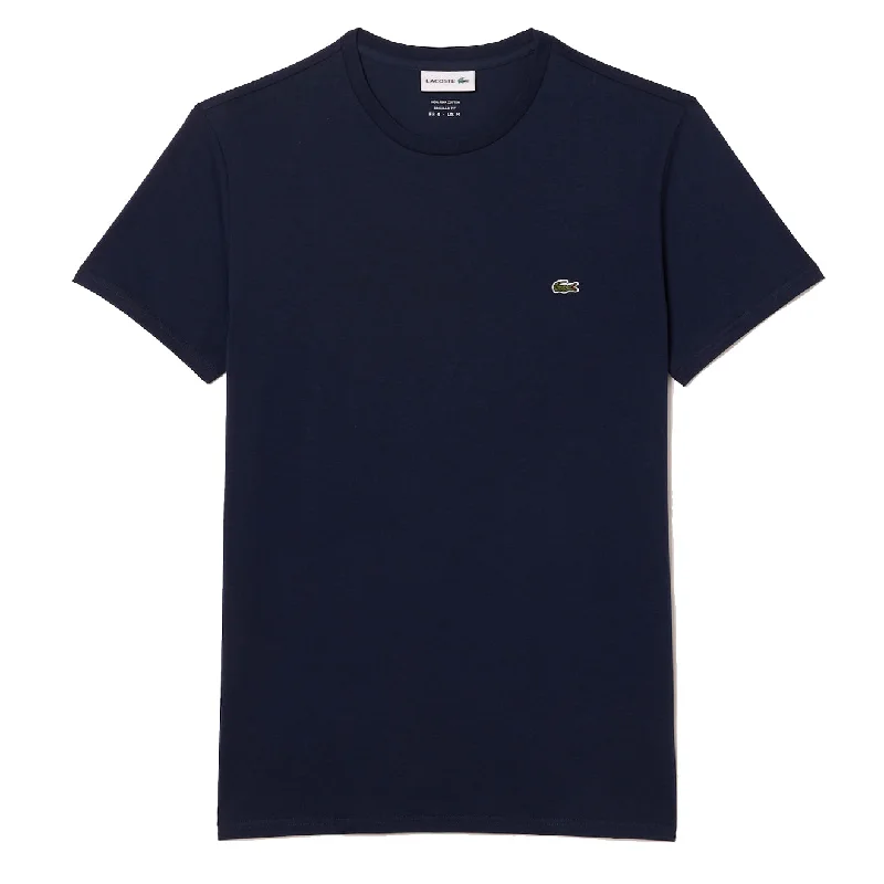 Lacoste Crew Neck Pima Cotton T-Shirt Navy Blue