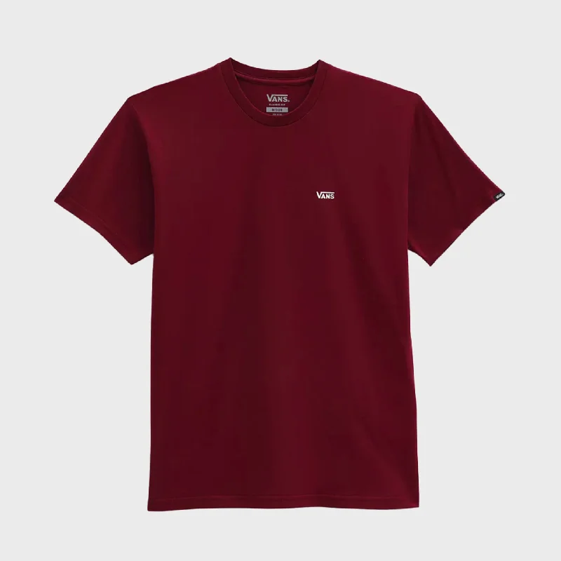 Vans Left Chest Logo Mens T-Shirt - Burgundy