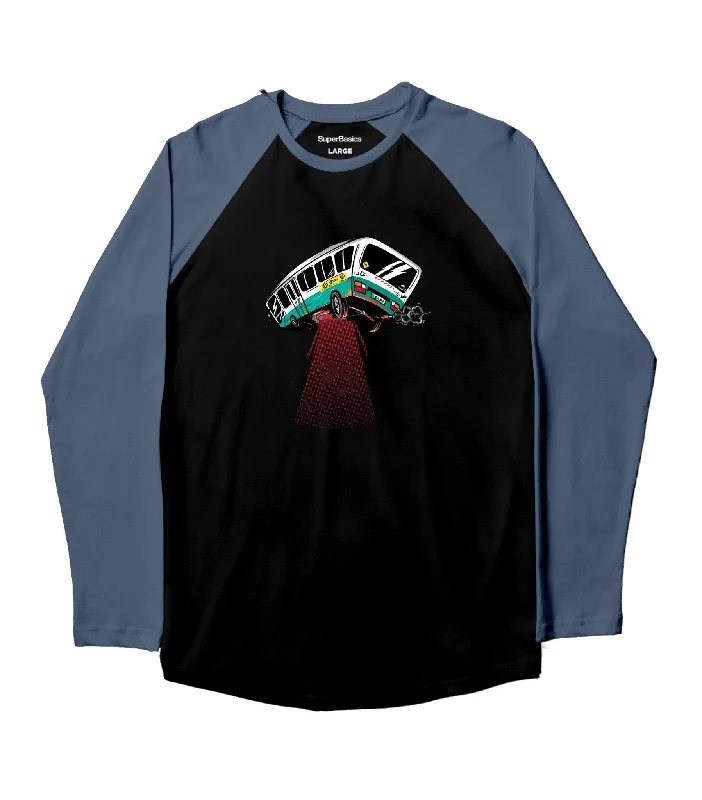 Ufo Bus  | Kids Ghraphic Long Sleeve Baseball Tshirt