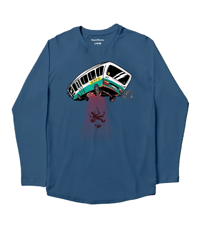 Ufo Bus | Kids Graphic Longsleeve Tshirt