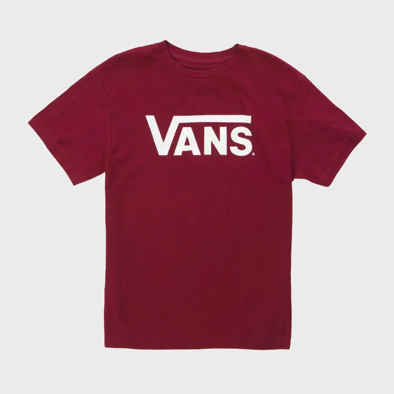 Vans Classic Mens T-Shirt - Burgundy/White