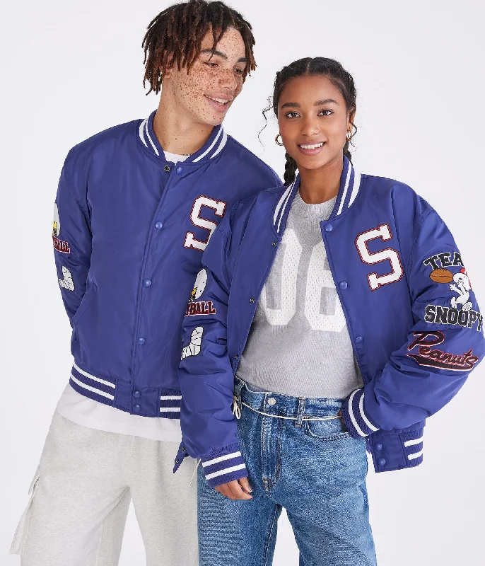 Aeropostale Peanuts | Aéropostale Team Snoopy Football Bomber Jacket