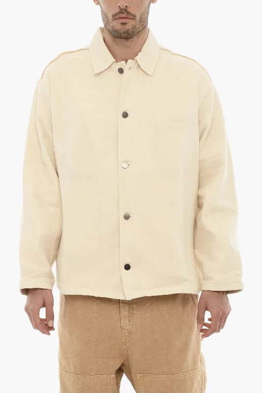 Airei Solid Color Lightweight Cotton Overshirt