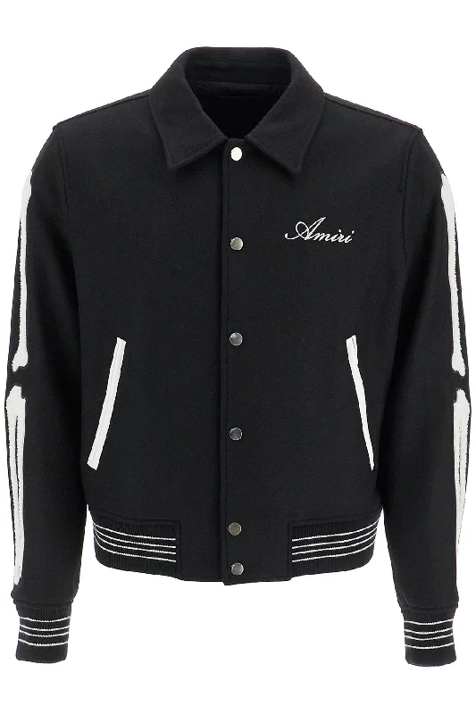 Amiri Men's Bones Varsity Jacket