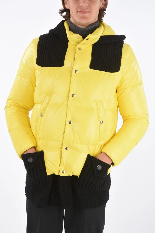 Barkb-Rules wool details down jacket with hood