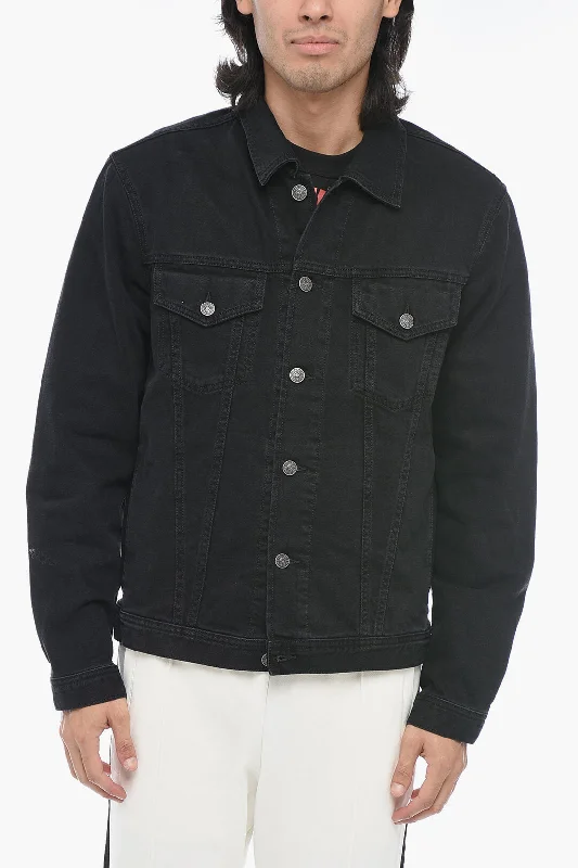 Diesel Denim NHILL Jacket with Visible Stitching