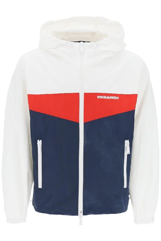 Dsqua2 Men's Color Block Windbreaker Jacket