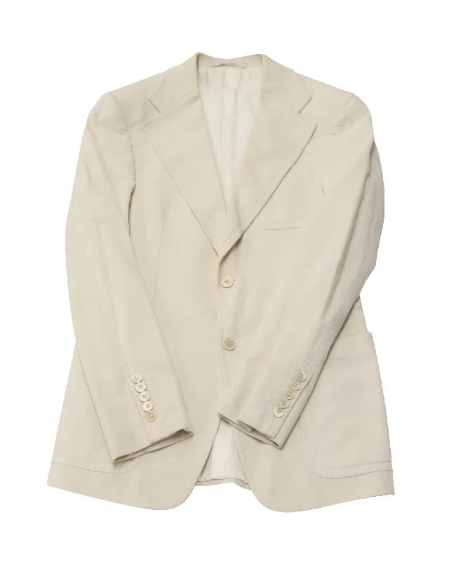 Gucci Corduroy Blazer in Ivory Cotton