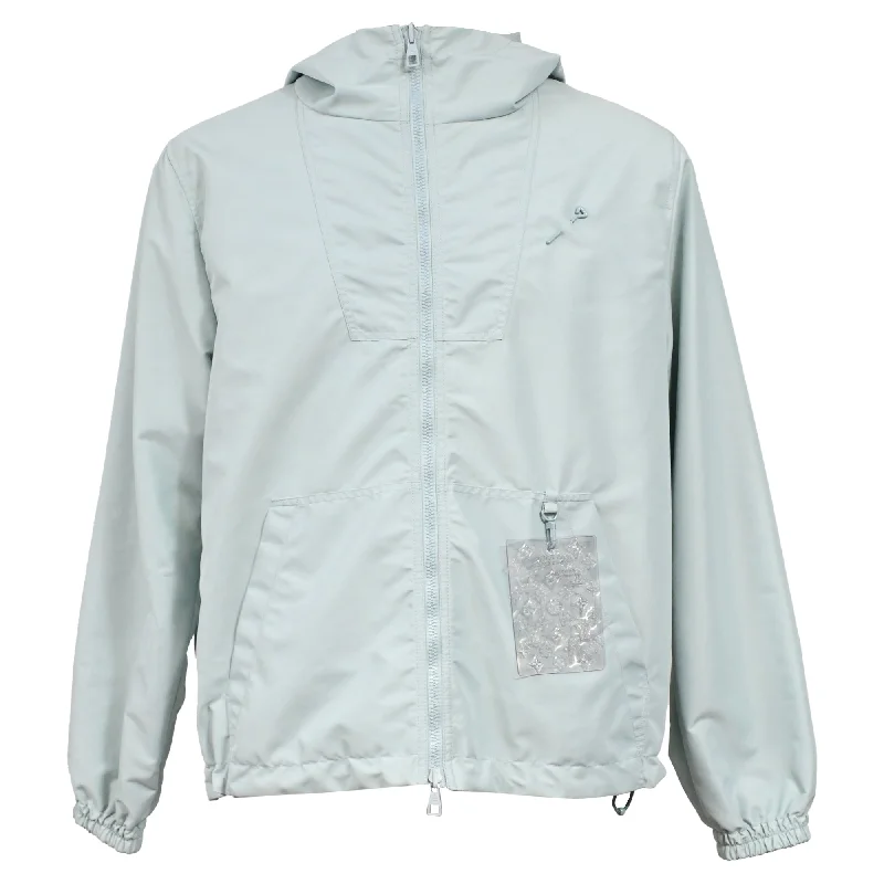 Louis Vuitton Monogram Reversible Windbreaker in Light Blue Nylon