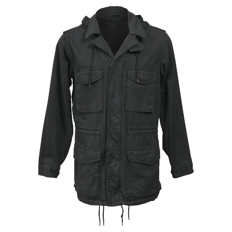 Marc Jacobs 2001-2011 Limited Edition Hooded Field Jacket with Pockets in Black Cotton