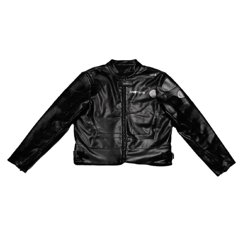 Men's Im Worth A Lot Leather Jacket In Black