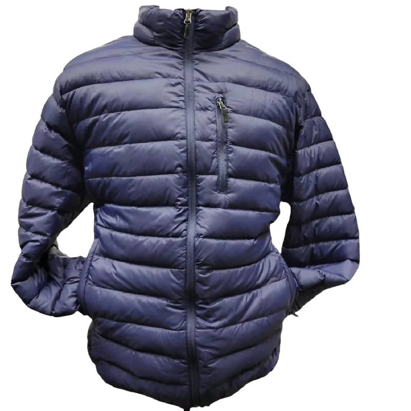 Men's Performance Water Resistant Jacket In Blue