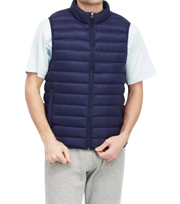 Men's Performance Water Resistant Vest In Blue