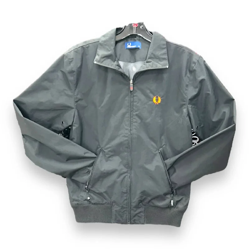 Men's Windbreaker Jacket In Grey