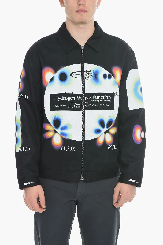 MSFTSrep Cootn Twill HYDROGEN WAVE Jacket with Gradient Print