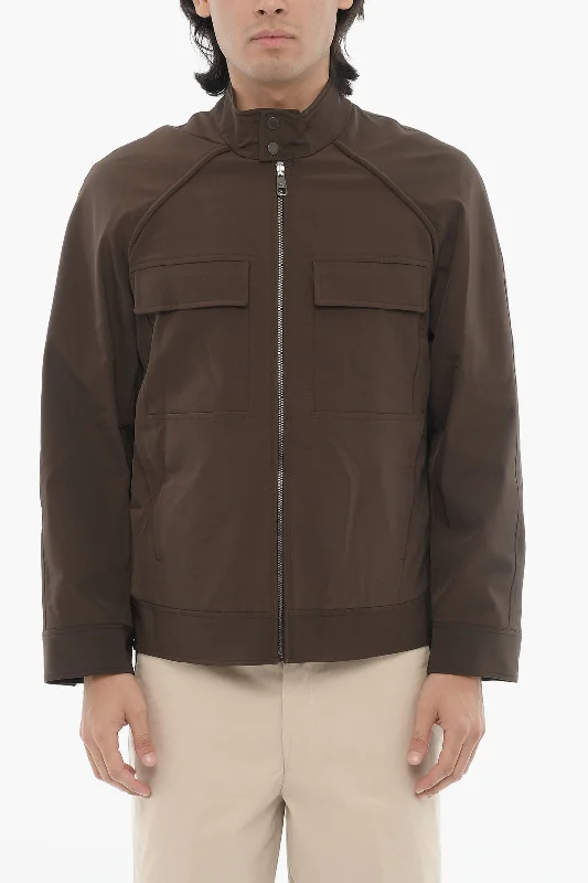 Neil Barrett Boxy Fit BARACUTA Jacket with Zip Closure