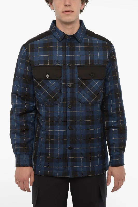 Neil Barrett Checked Nylon Overshirt with Double Breast Pocket