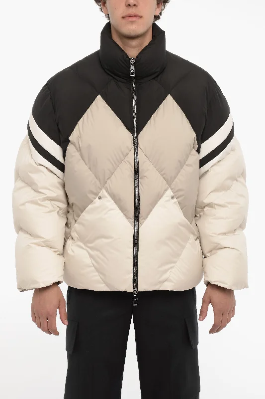 Neil Barrett Color Block Padded Maxi Jacket