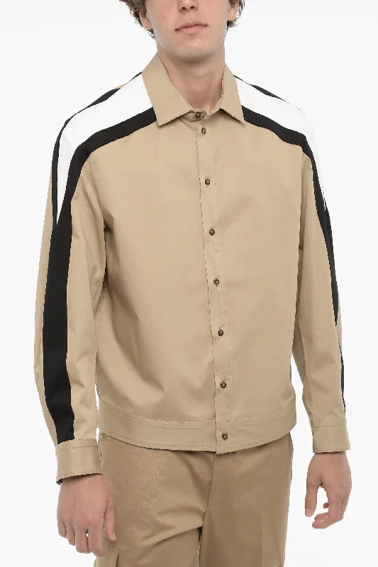 Neil Barrett Cotton Overshirt with Contrast Side Bands