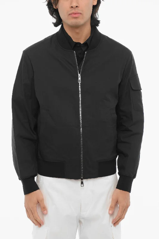 Neil Barrett Lightweight Skinny Fit Bomber Jacket with Zip Closure