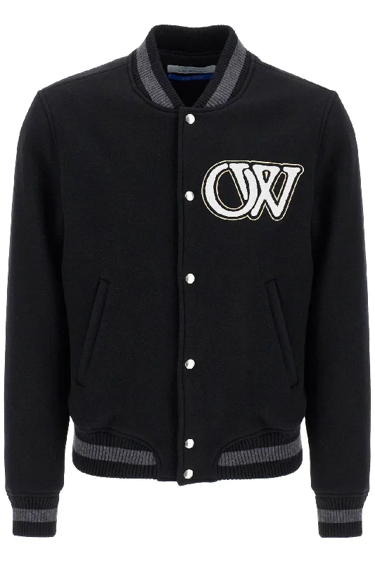 Off- Men's Embroide Lettering Varsity