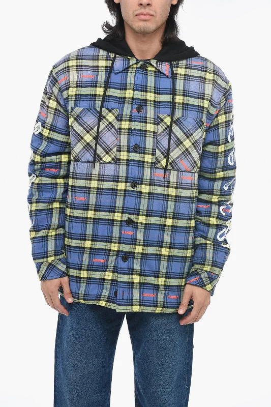 Off-White SEASONAL Flannel CHAIN ARROW Jacket with Padding